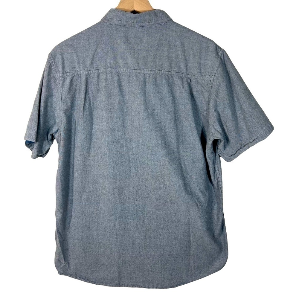 Retrofit Blue Button Down Men's Cotton Shirt. Size L - Picture 2 of 4